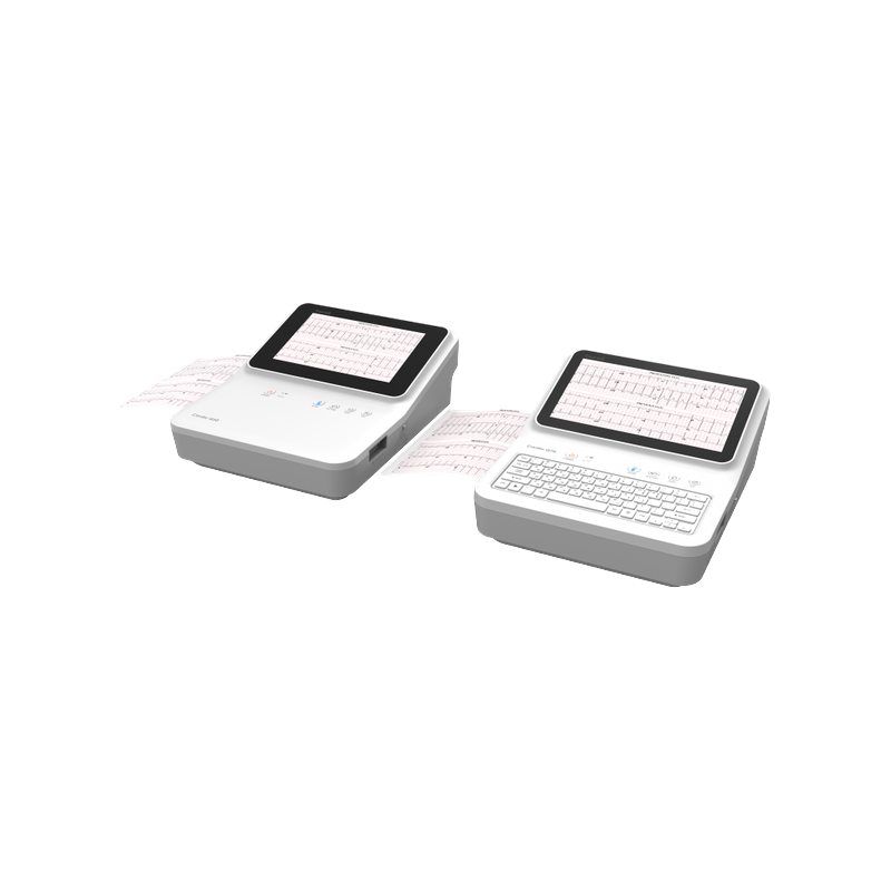 Cardio Q50 resting ECG device, left three-quarter angle view