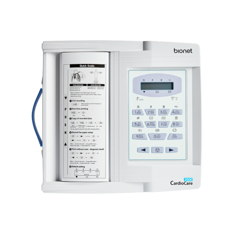 CardioCare 2000 12-lead interpretive resting ECG front view