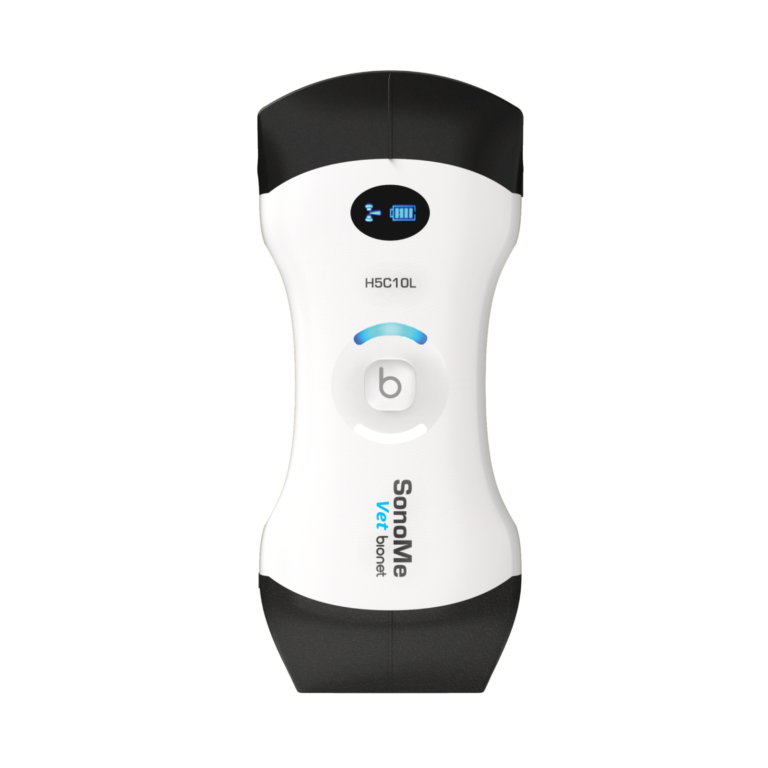 SonoMe H5C10L Dual Head for VET wireless ultrasound transducer with integrated convex and linear probes for veterinary point-of-care imaging
