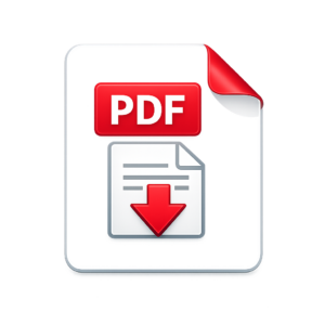 PDF Download Icon PDF document download icon with red arrow